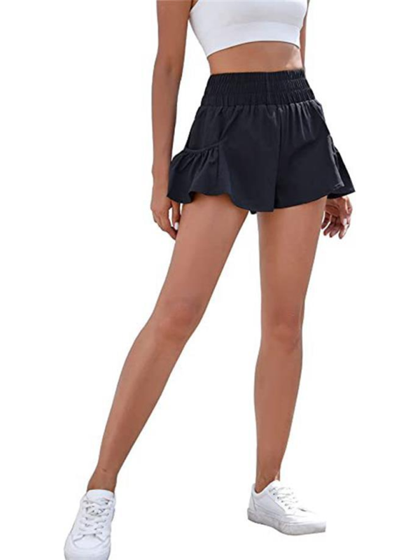 Women's Quick-Dry High Waist Running Shorts with Pockets