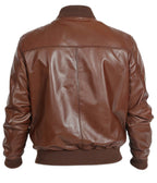 Genuine Leather Fashion Jacket Brown