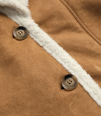 Faux Shearling Collar Button Up Vest