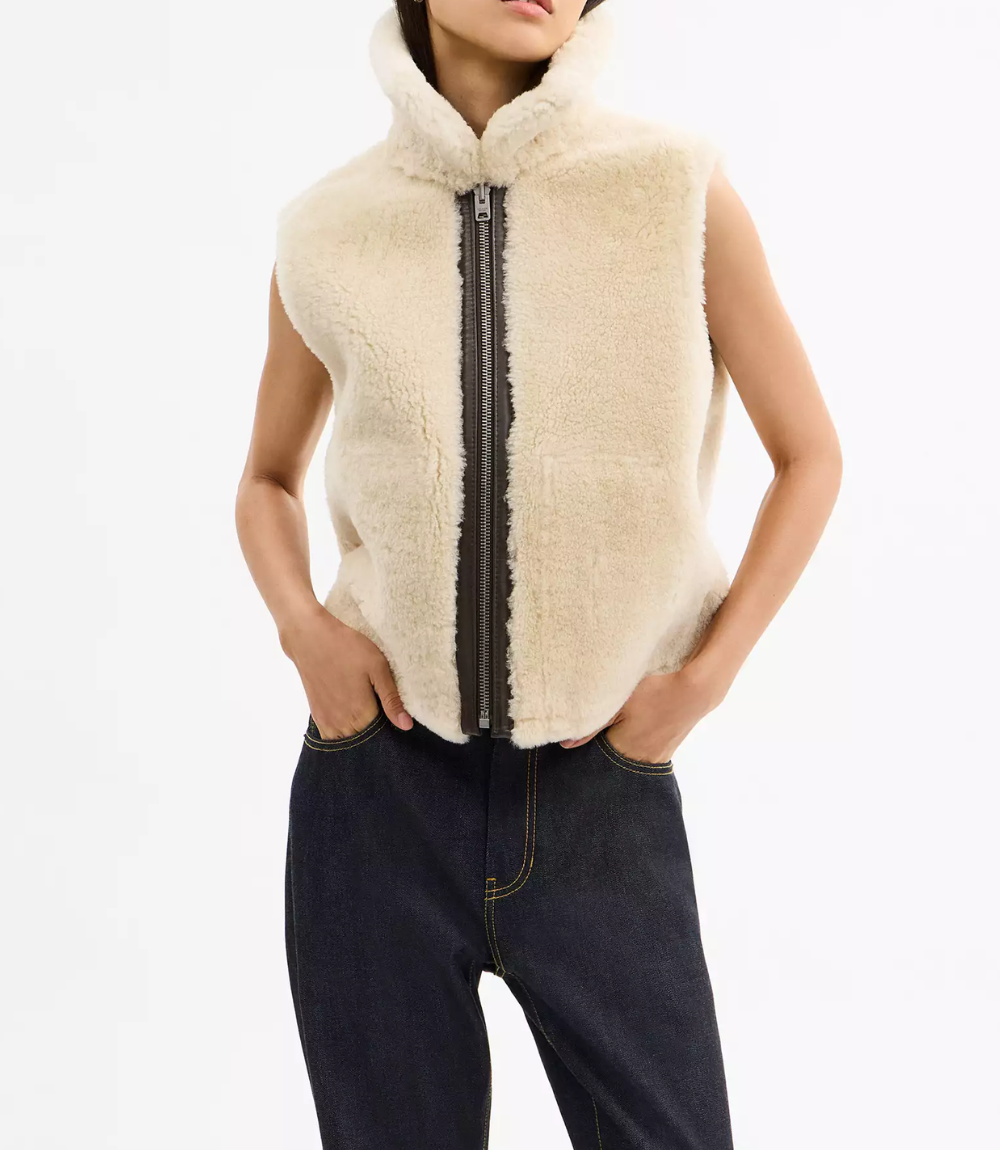 Women's Reversible Shearling Vest