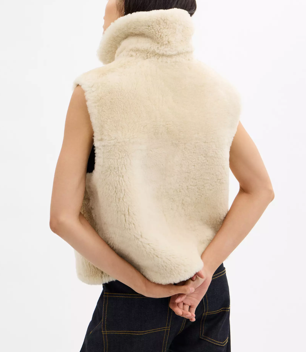 Women's Reversible Shearling Vest