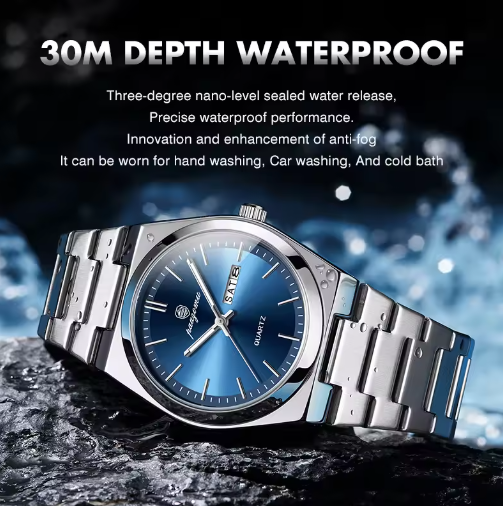 Gentleman Classic Blue Dial Business Wristwatch