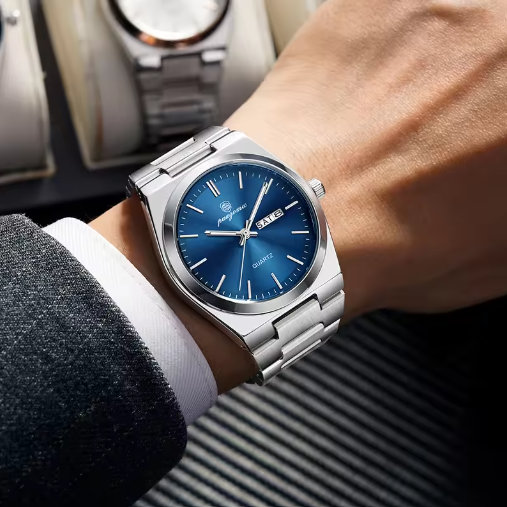 Gentleman Classic Blue Dial Business Wristwatch