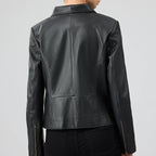 Velora Black Leather Jacket