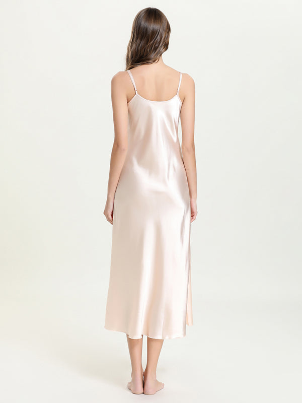 V‑Neck Mid‑Length Sexy Suspender Dress