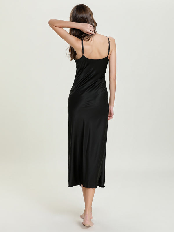 V‑Neck Mid‑Length Sexy Suspender Dress