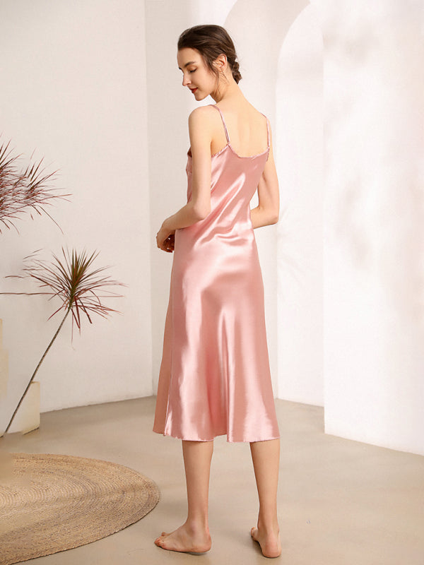 V‑Neck Mid‑Length Sexy Suspender Dress