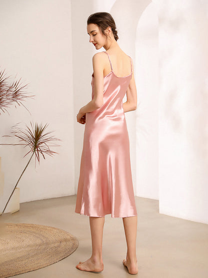 V‑Neck Mid‑Length Sexy Suspender Dress