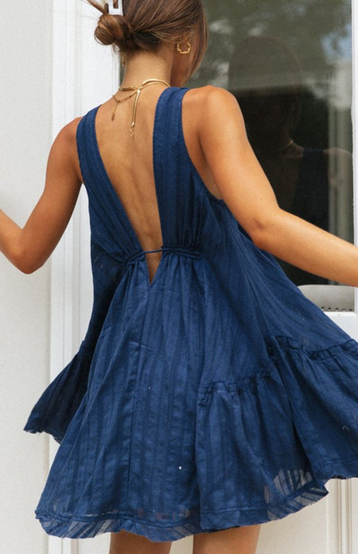 Women's V-Neck Sleeveless Knit Everyday Dress