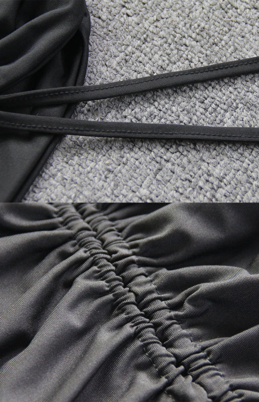 Ladies Sexy Lace-Up Hollow Out Hip Dress