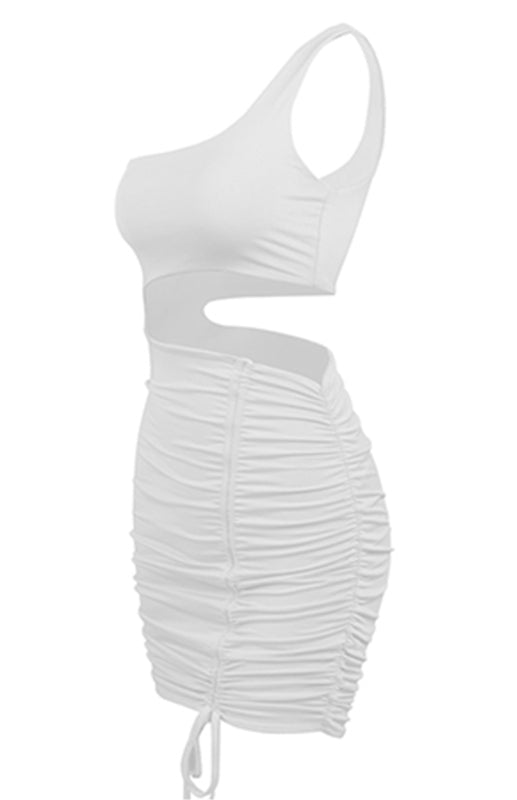 Ladies Sexy Lace-Up Hollow Out Hip Dress