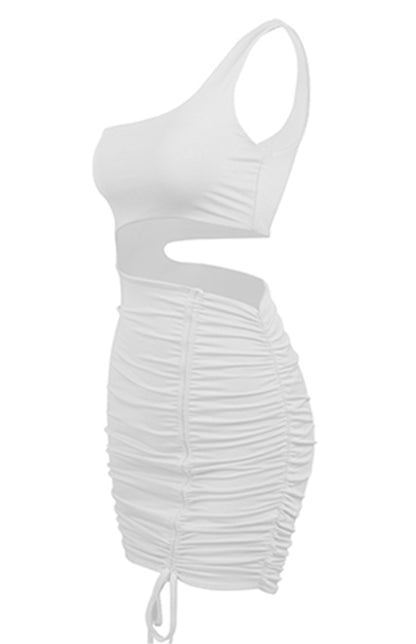 Ladies Sexy Lace-Up Hollow Out Hip Dress