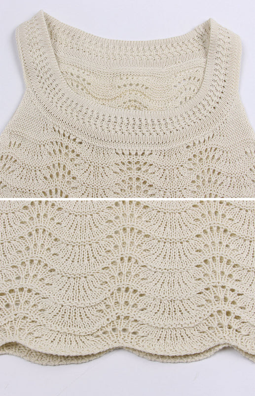 Women’s Sleeveless Solid Knit Dress with Side Cutout