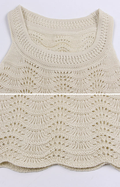 Women’s Sleeveless Solid Knit Dress with Side Cutout