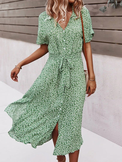Women’s Resort-Style Large Print Streamer Dress – Breezy Swing Maxi