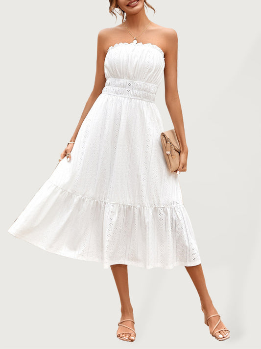 Women’s Solid Color Corset Waist Casual Dress