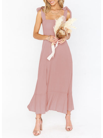 Women’s Elegant French-Inspired Commuter Slit Dress – Sophisticated Fit