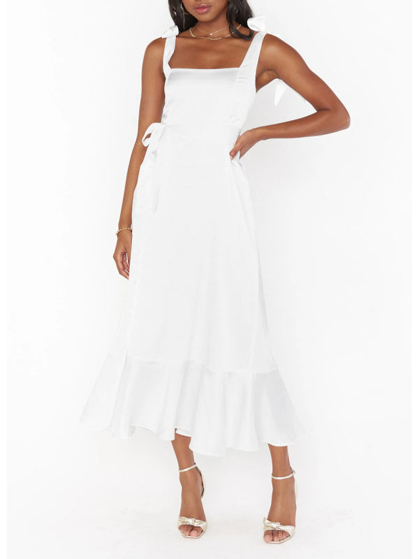 Women’s Elegant French-Inspired Commuter Slit Dress – Sophisticated Fit