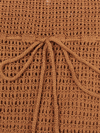 Women’s Lace Tassel Bikini Top Swimsuit Cover-Up Beach Long Dress