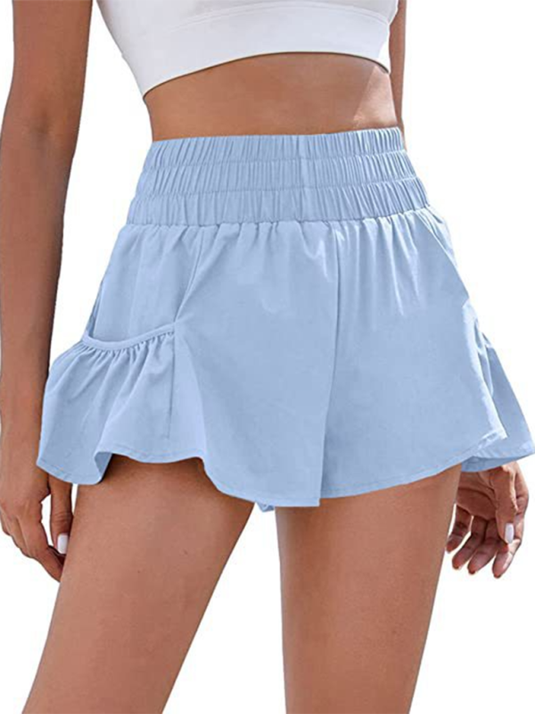 Women's Quick-Dry High Waist Running Shorts with Pockets