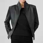 Velora Black Leather Jacket