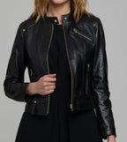 Astra Edge Black Leather Jacket
