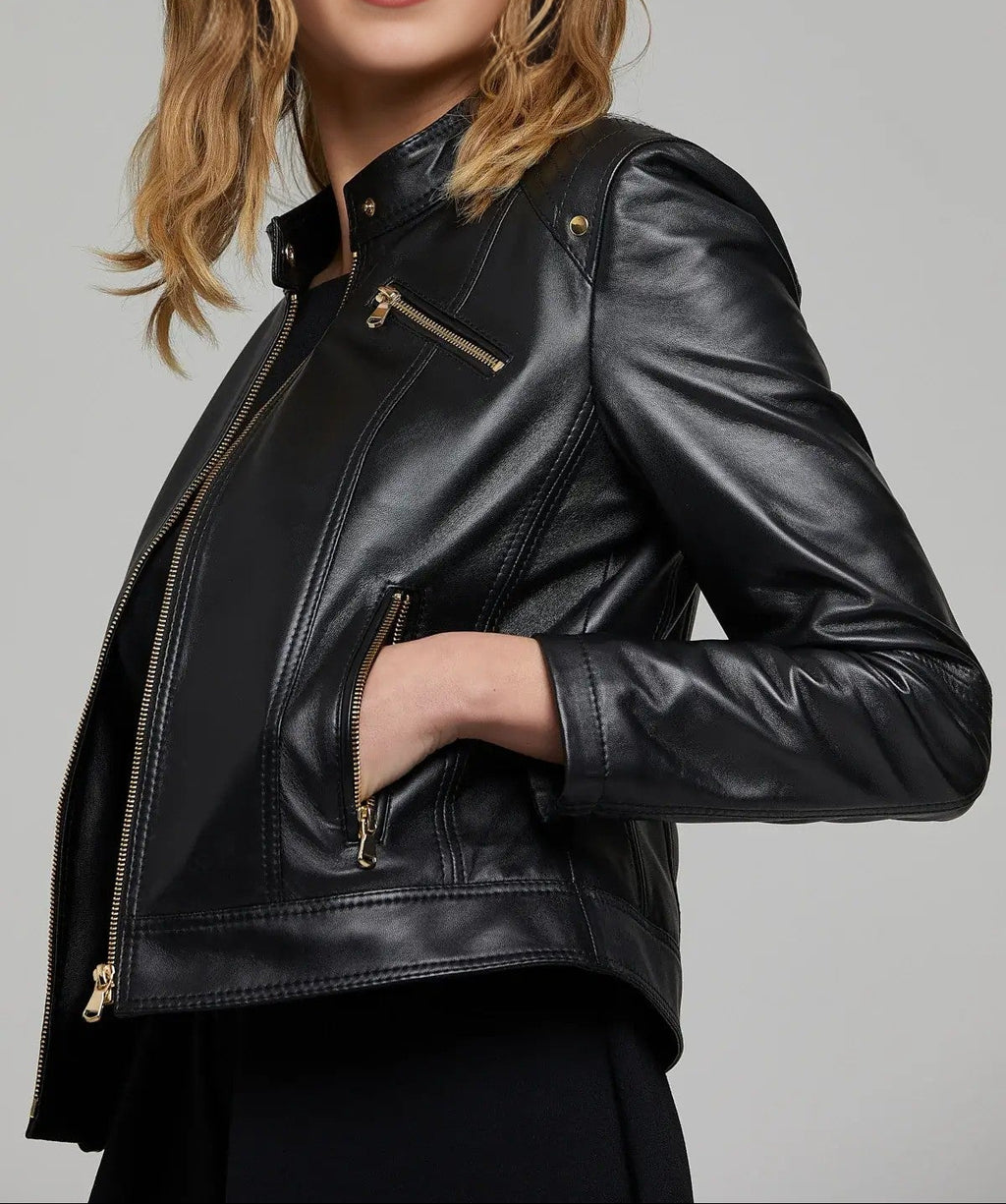 Astra Edge Black Leather Jacket