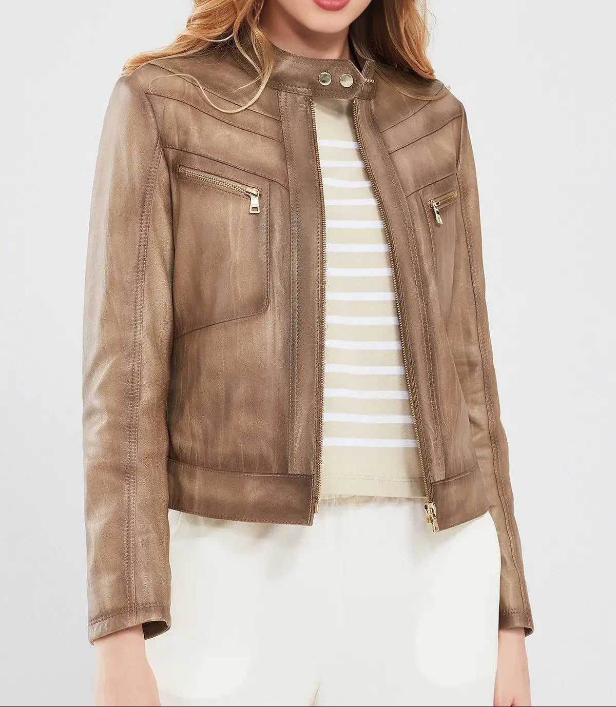 Aristona Luxe Women Leather Jacket