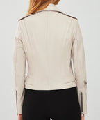 Daisy Ivory Edge Biker Jacket