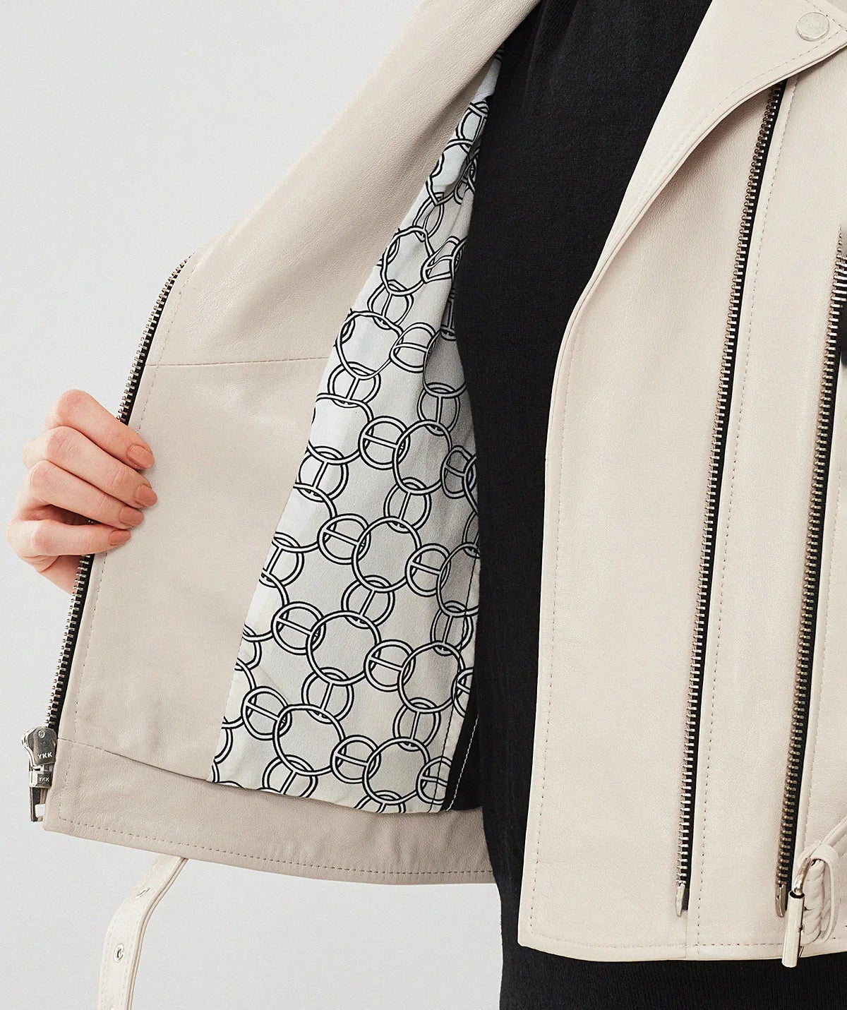 Daisy Ivory Edge Biker Jacket